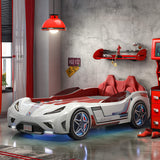 Gte кровать-машина (белая) (99x191 см)